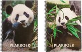 Set van 2x Fotoboek/Plakboek Reuzen Panda's