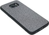 Stoffen hoesje grijs Geschikt voor Samsung Galaxy S7 Edge