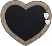 Memo krijtbord hart vorm 27 cm - Schoolbord/schrijfbordje