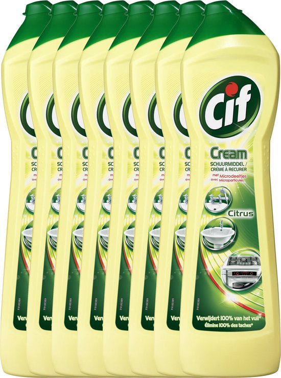 Abrasif Cif Crème Citroen - 8 x 500 ml - Pack économique