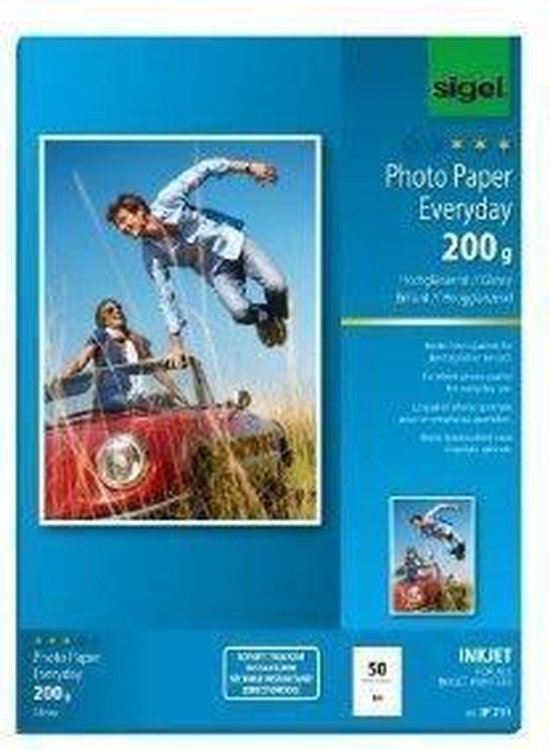 Sigel inkjet fotopapier Everyday plus A4 hoogglanzend 200 grams
