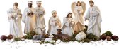 LOBERON Kerststalfiguren set van 12 Santo crème
