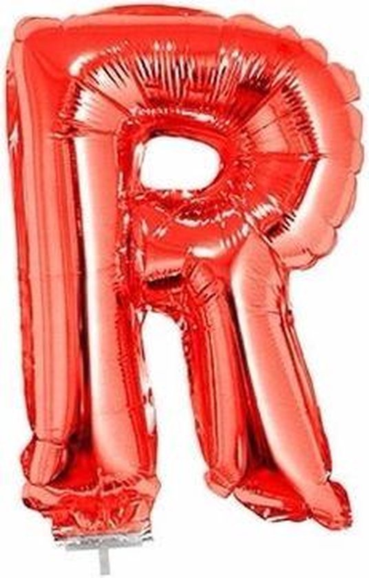 Ballon lettre R gonflable rouge sur bâton 41 cm | bol.com
