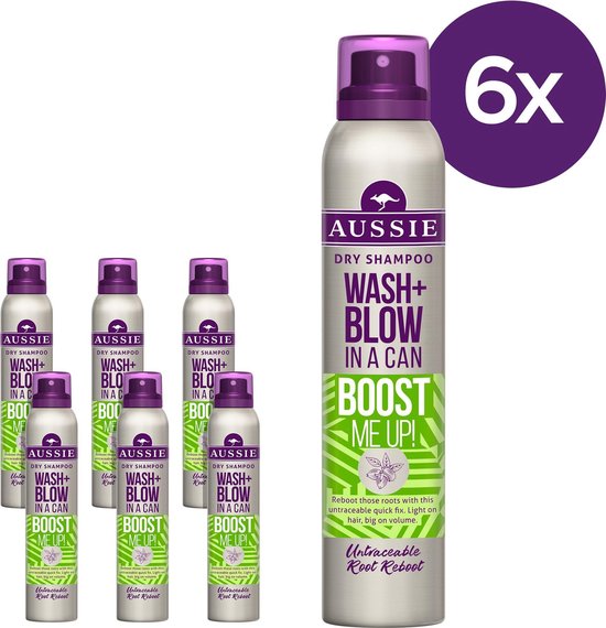 Aussie Wash + Blow Boost Me Up Droogshampoo 6x180ml - Voordeelverpakking