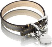 Hondenhalsband Sailor, zwart/geel, maat M
