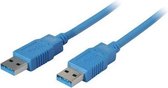 S-Conn 1m USB3.0 A USB-kabel USB 3.2 Gen 1 (3.1 Gen 1) USB A Blauw
