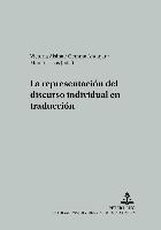 La representacion del discurso individual en traduccion - cover