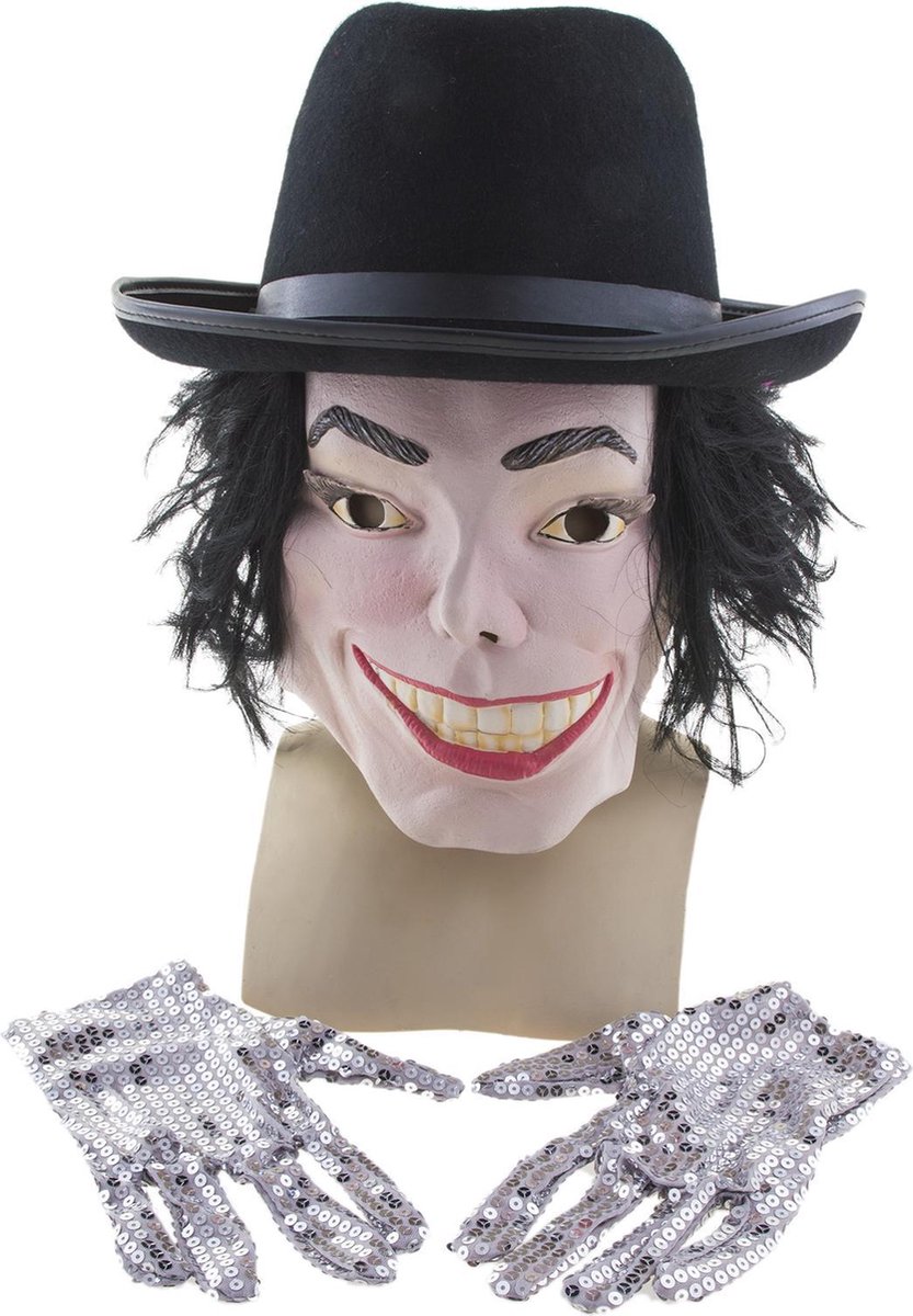 Onzeker ontvangen factor Michael Jackson set - masker, hoed en glitter handschoenen | bol.com