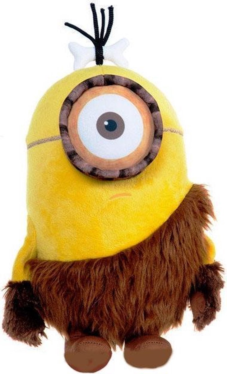 Minion knuffel Stuart als holbewoner 30 cm
