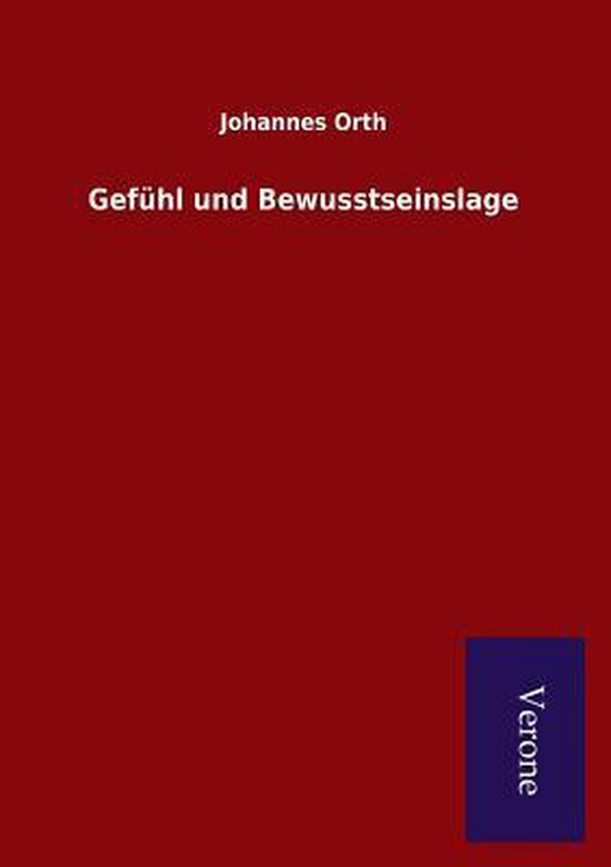 Gefühl und Bewusstseinslage - cover