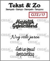 Crealies stempel Tekst&Zo Jarig 17 (Nederlands) 33 milimeter CLTZJ17