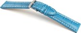 Horlogeband Kalimat WN Turquoise - Leer - 20mm