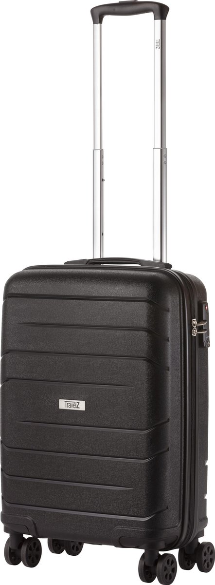 TravelZ Big Bars Handbagagekoffer 55cm met TSA-slot - Dubbele wielen - Zwart
