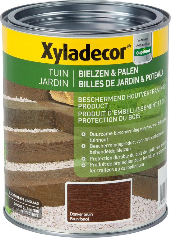 Xyladecor Bielzen & Palen - Houtbescherming - Donkerbruin - 1L