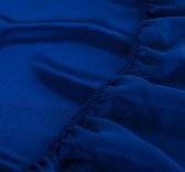 Zijden hoeslaken, 100% zijde, 405thread count (19momme), Saffier blauw 90x220cm