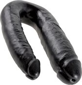 Pipedream King Cock dubbele dildo Double Troublearge zwart - 17,48 inch