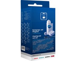 Bosch / Siemens Koffiemachine onderhoudsset TZ80004 TCZ8004 - 10 reinigingstabletten, 3 ontkalkingstabletten (36 g), 1 waterfilterpatroon, 1 reinigingsborstel
