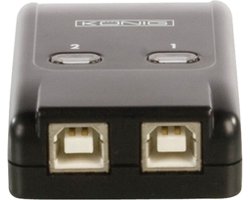 König CMP-USBSW4 interface hub 480 Mbit/s Zwart