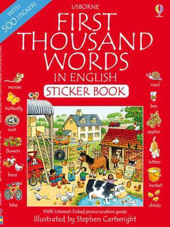 First 1000 Words in English Sticker Book - cover