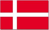 Vlag Denemarken 90 x 150 cm feestartikelen - Denemarken landen thema supporter/fan decoratie artikelen