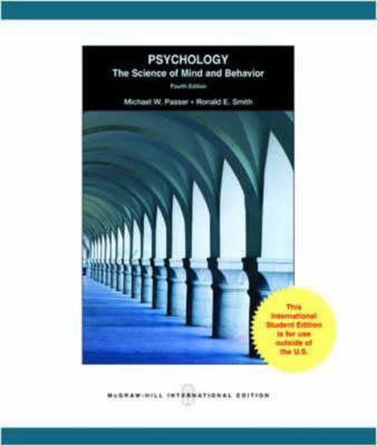 Boek "Psychology: The Science of Mind and Behavior" met "International Student Edition" sticker.