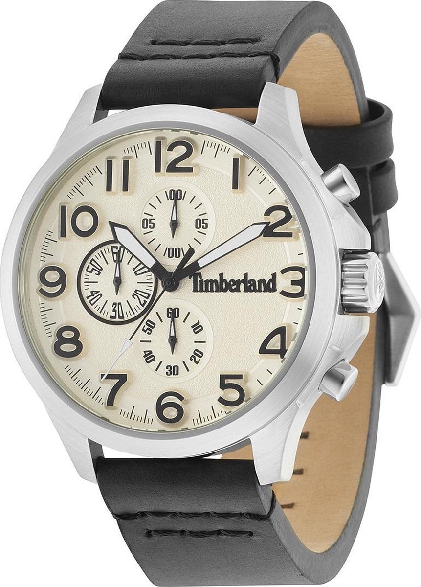 Timberland Brenton 15026JS-07 - Horloge - Leer - Zwart - 46mm