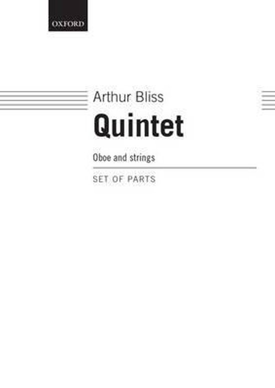 Oboe Quintet, Arthur Bliss 9780193555365 Boeken