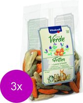 Vitakraft Vita-Verde Fritten - Knaagdiersnack - 3 x 200 g