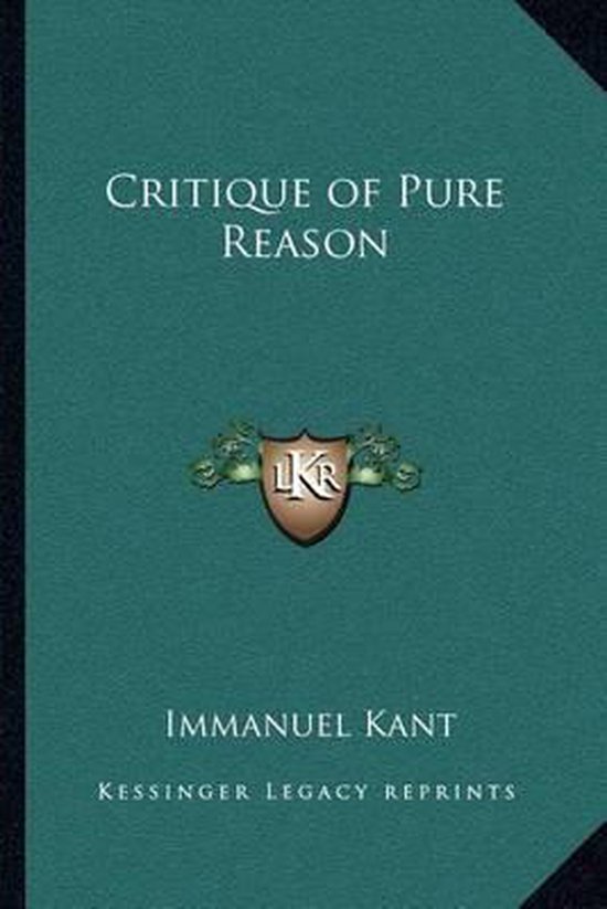 Critique of Pure Reason - cover