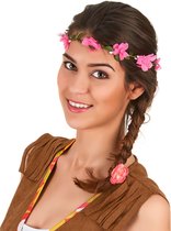 BOSEN - Roze bloemenkrans voor volwassenen - Accessoires > Haar & hoofdbanden