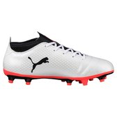 Puma One 17.4 FG voetbalschoen Junior Sportschoenen - Maat 37 - Unisex - wit/zwart/rood