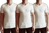 DICE Underwear 3-pack Heren T-shirt V-hals Wit maat XXL
