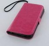 Lederen Samsung Galaxy S6 Edge Hoesje Book Case/Cover Roze G925F