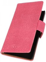 Devil Booktype Wallet Case Hoesjes voor Sony Xperia SP M35H Roze