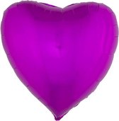 Donker roze hart ballon 76 cm - Feestdecoratievoorwerp