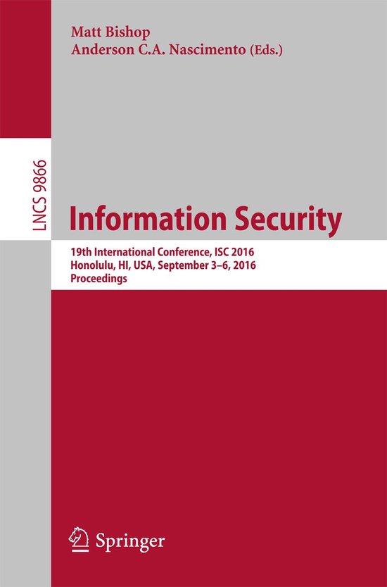 Springer Nature Proceedings Computer Science - Information S ... - cover
