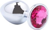 Banoch - Buttplug Aurora Hot Pink Medium - Metalen buttplug - Diamant steen - Roze