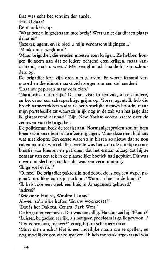 Een beschrijving van een gesprek tussen twee personen in een kantoor.