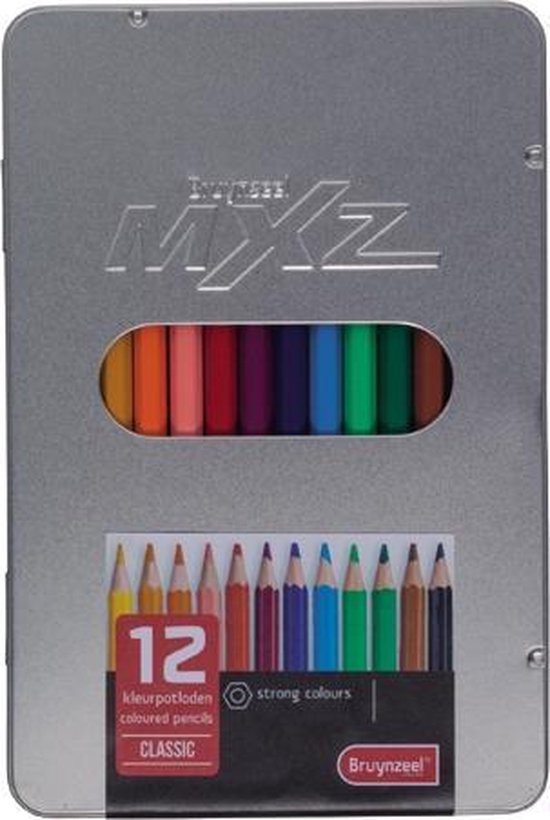 Bruynzeel mXz blik 12 kleurpotloden | bol