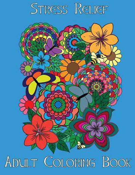 Stress Relief Adult Coloring Book - cover