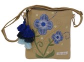 Jessidress® Dames Schoudertas met borduursels Handtas Ibiza Schoudertassen - Bruin