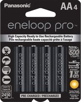 Panasonic eneloop pro, Batterie rechargeable, AA, 4 pièce(s), 2500 mAh, Noir