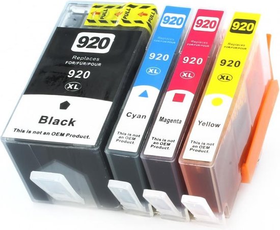 Kit 3 Cartouches D'encre Couleurs (Cyan, Magenta, Jaune) Compatible HP 920/920XL - Marque Go Inks