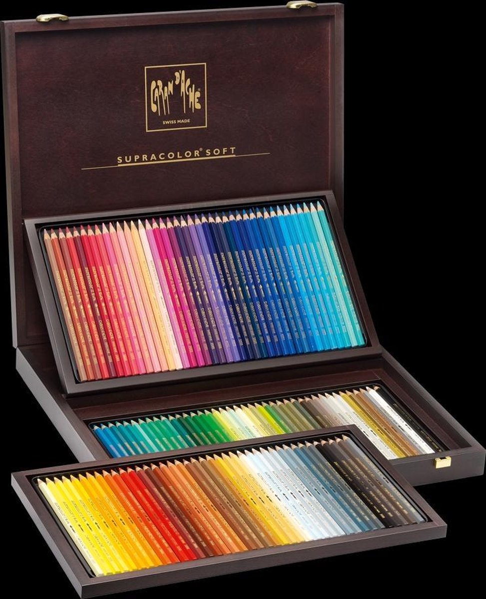 Kleurpotloden Caran D’Ache Supra 120 potloden in luxe koffer