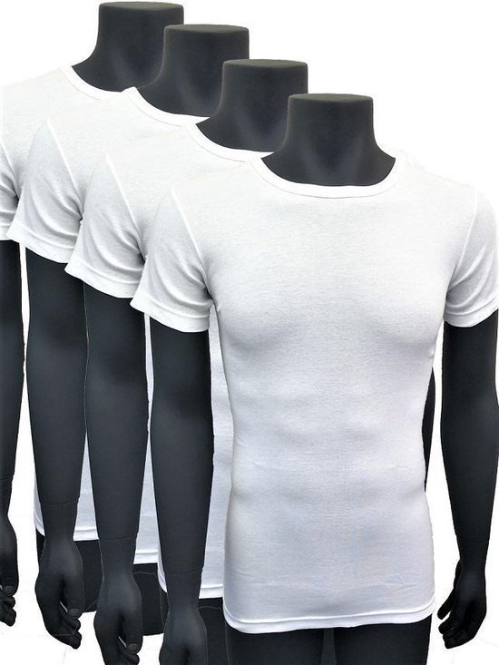Naft T-shirts extra longs 4pack blanc L-XL