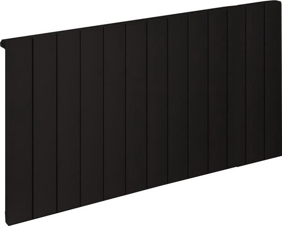 Design radiator horizontaal aluminium mat zwart 60x123cm 1443 watt - Rosano  | bol.com