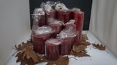 9 Delig Handgemaakte Sierkaarsen Decoratie Set - Wijn rood