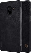Nillkin Qin Leather Case Samsung Galaxy A8 Plus (2018)  - Zwart