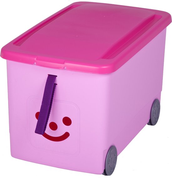 IRIS Smiley Kids Box Opbergbox met wieltjes - 31.5l - Kunststof - | bol.com