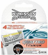 Wilkinson Quattro Titanium Scheermesjes - 6 stuks